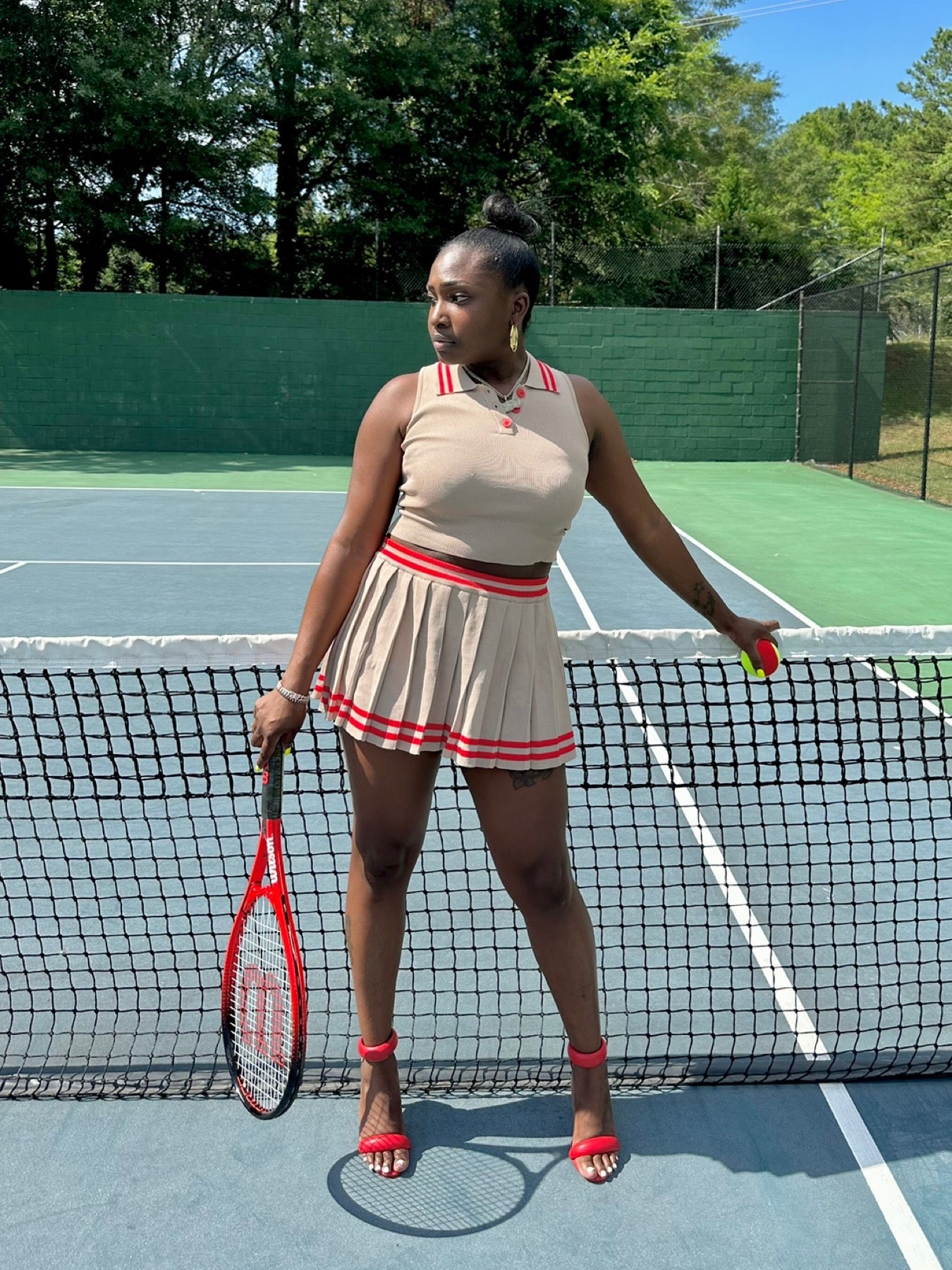 Tennis Skirt Set (Tan)