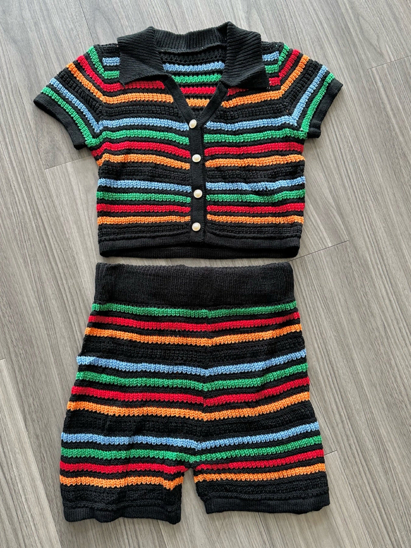Knit Rainbow (Black)