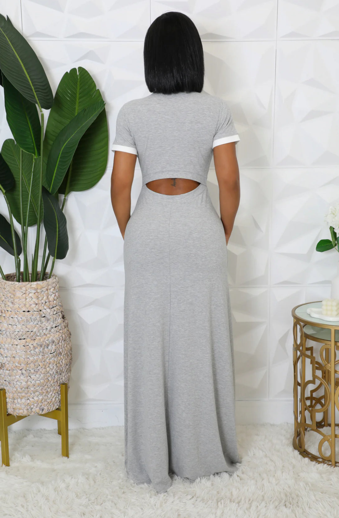 Breezy Maxi Dress (Grey)