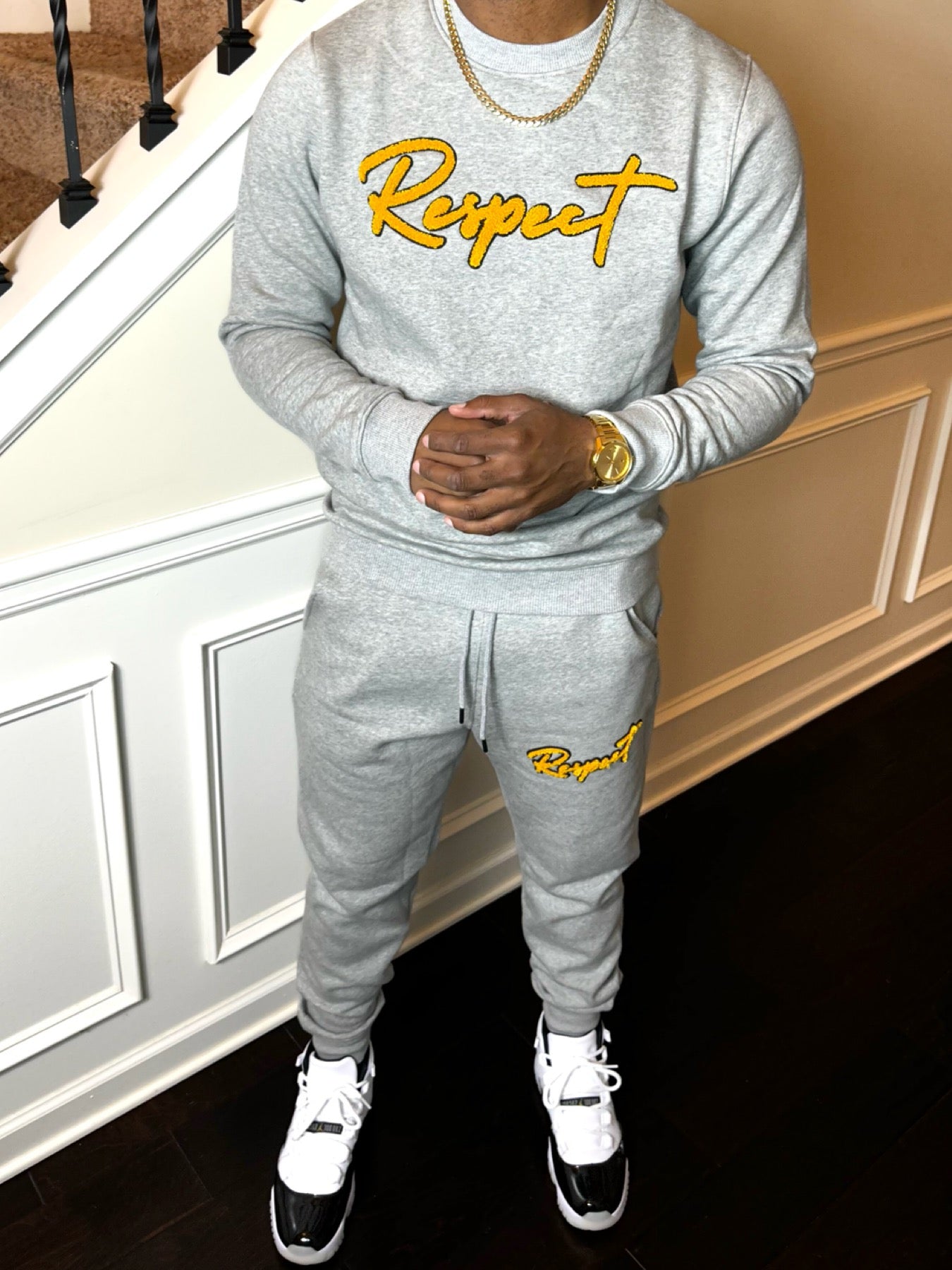 Winter23' Respect Sweatshirt Set (Grey)  hooded sweatshirt dress  Winter23' Respect Sweatshirt Set  Respect Sweatshirt Set  Respect Sweatshirt  grey Respect Sweatshirt  sweaters for women  hoodie sweater dress  ladies sweater  sweatshirt  quality sweatshirt