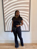 Wavy Flare Pant Set (Black)