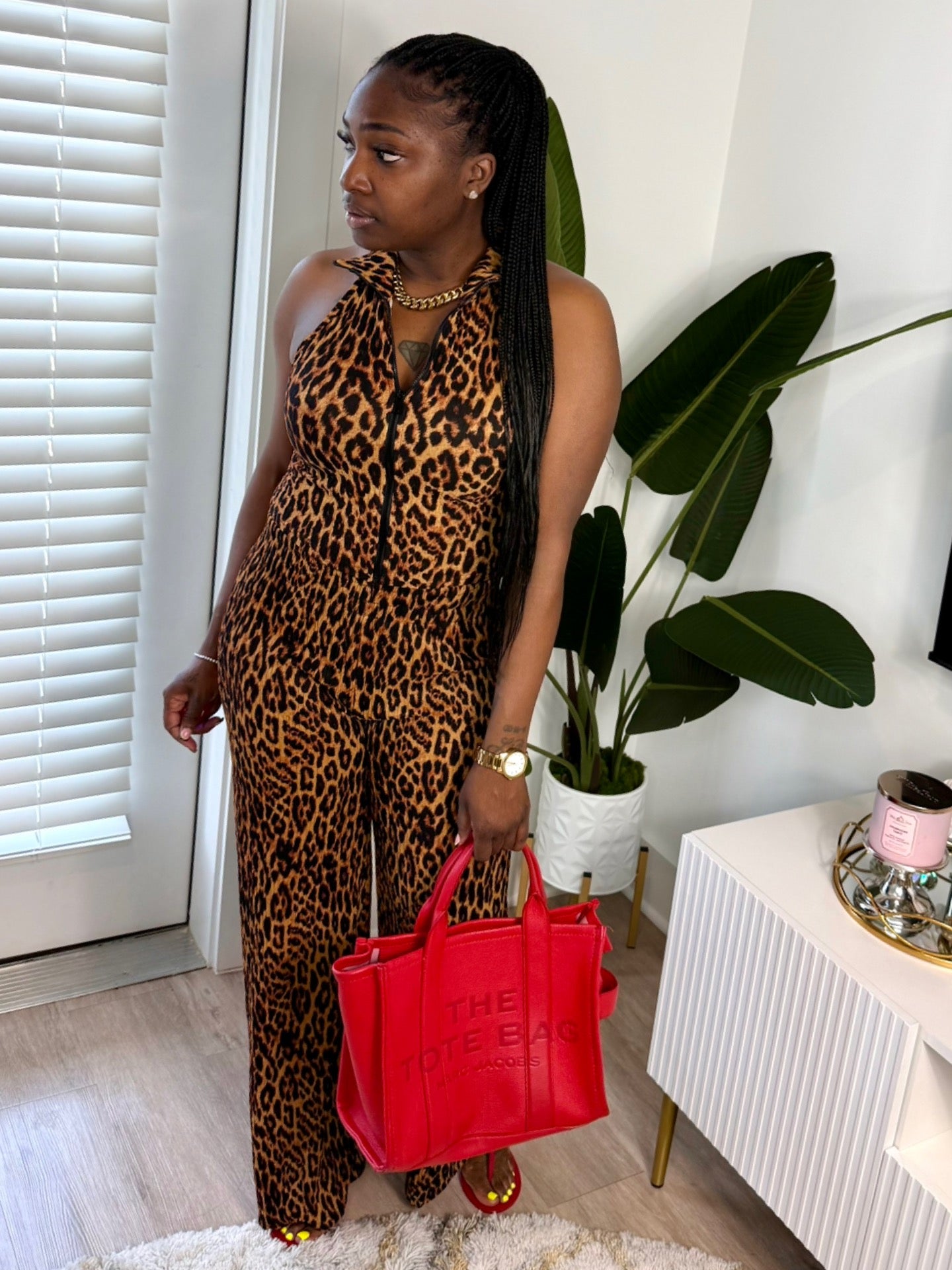Leopard Print Pant Set