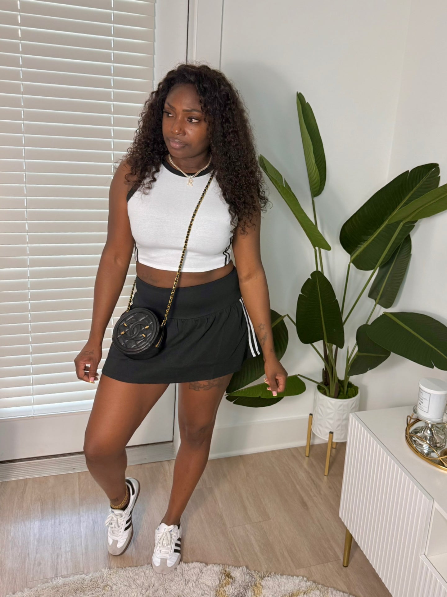 Stripped Mini Skort Set