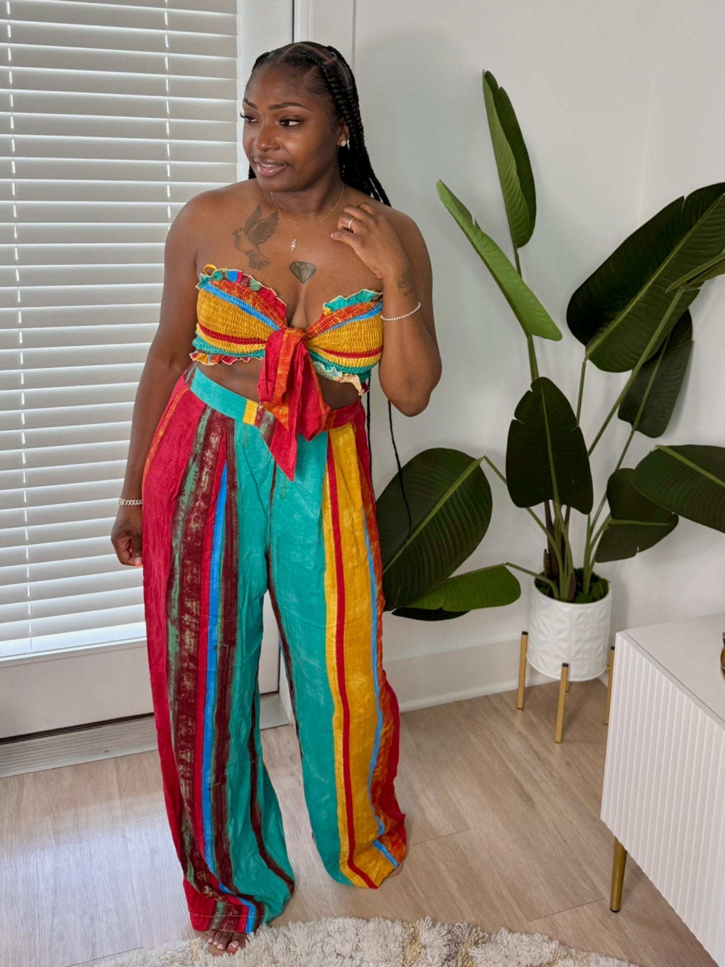 Multi-Color Tube Pant Set