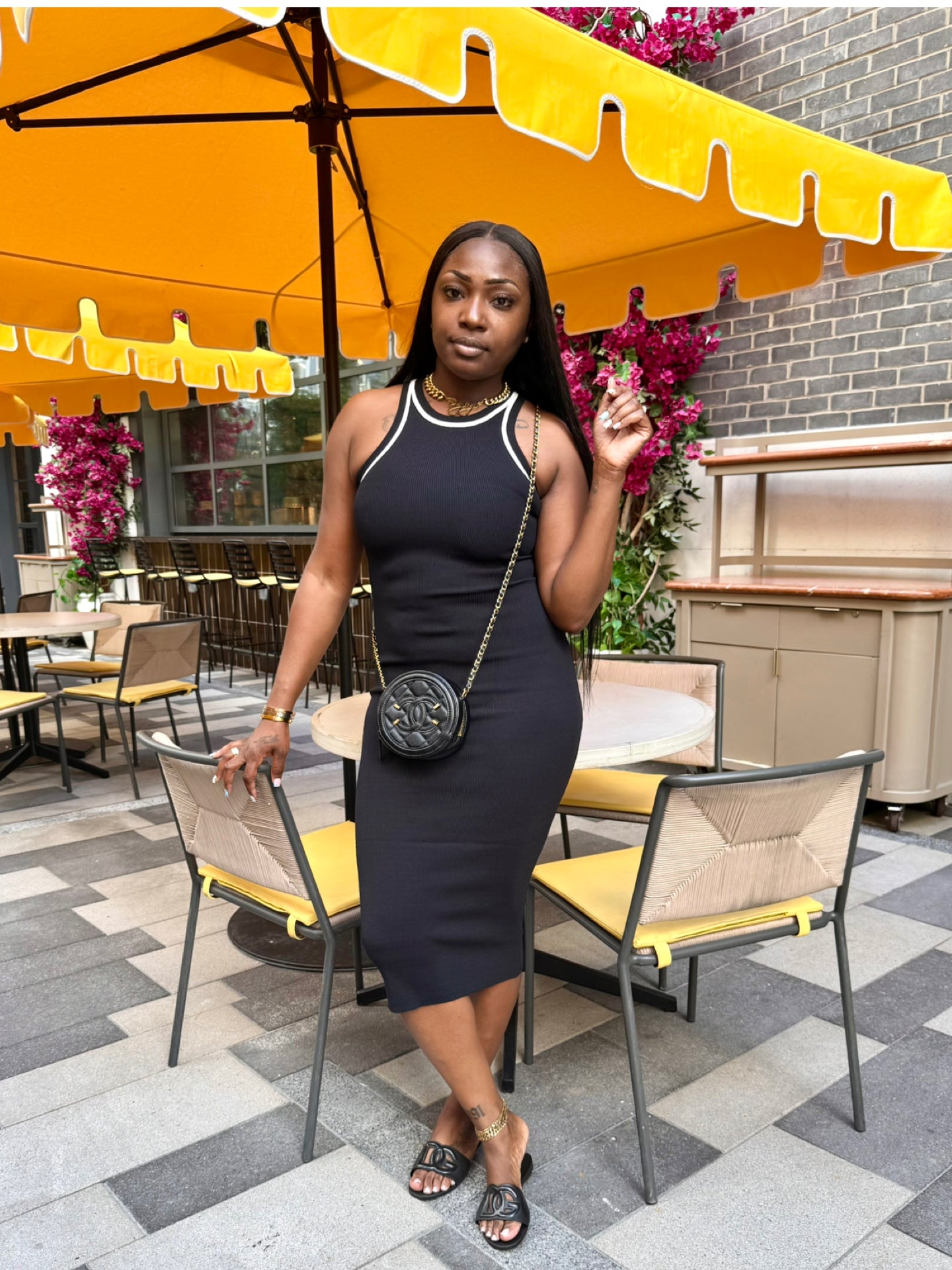 Ribbed Tank Dress (Black)