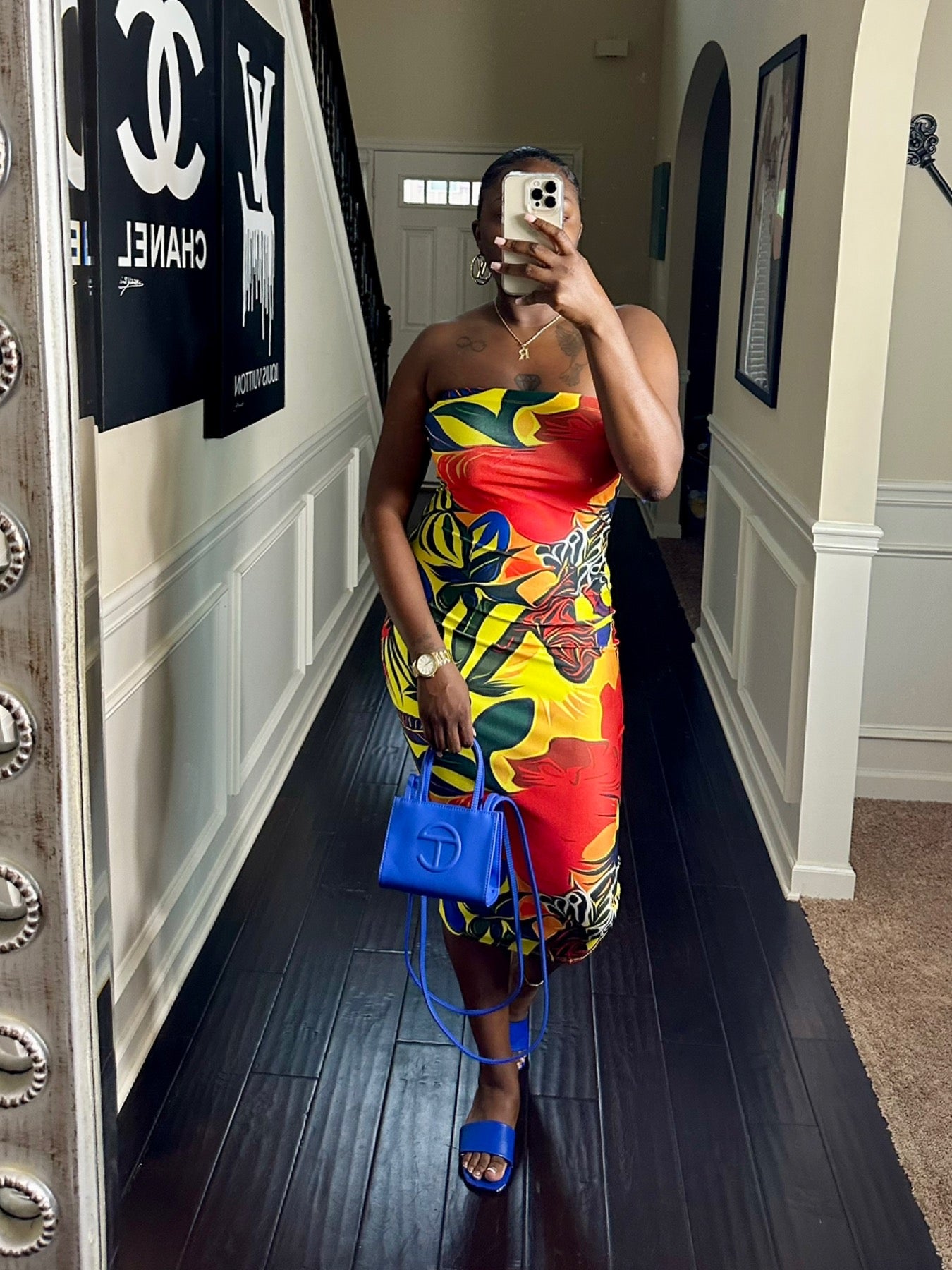 Tropical Tube Dress (Yellow)