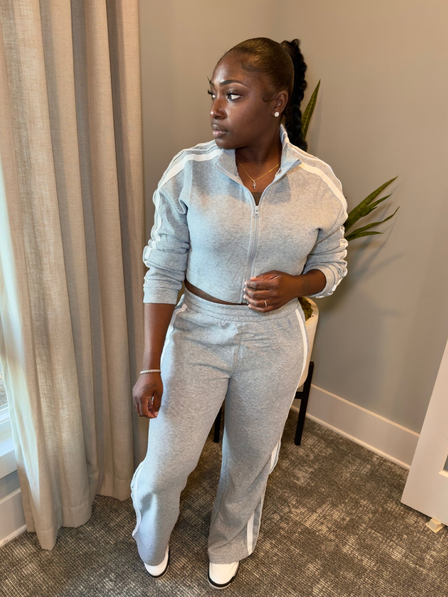 Fleece Pant Set (Grey)