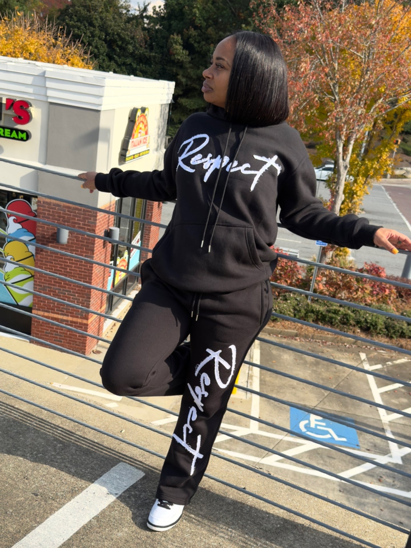 Respect F/W '25 Distressed Jogger Set (Black)