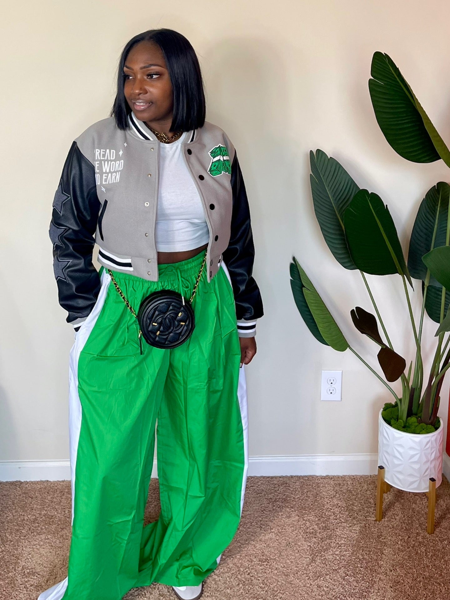 "Cash Only" Bomber Jacket
