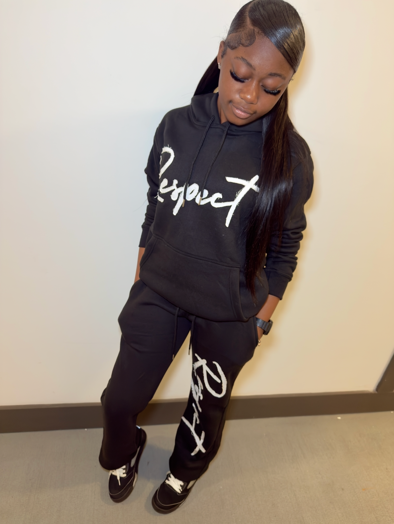 Respect F/W '25 Distressed Jogger Set (Black)