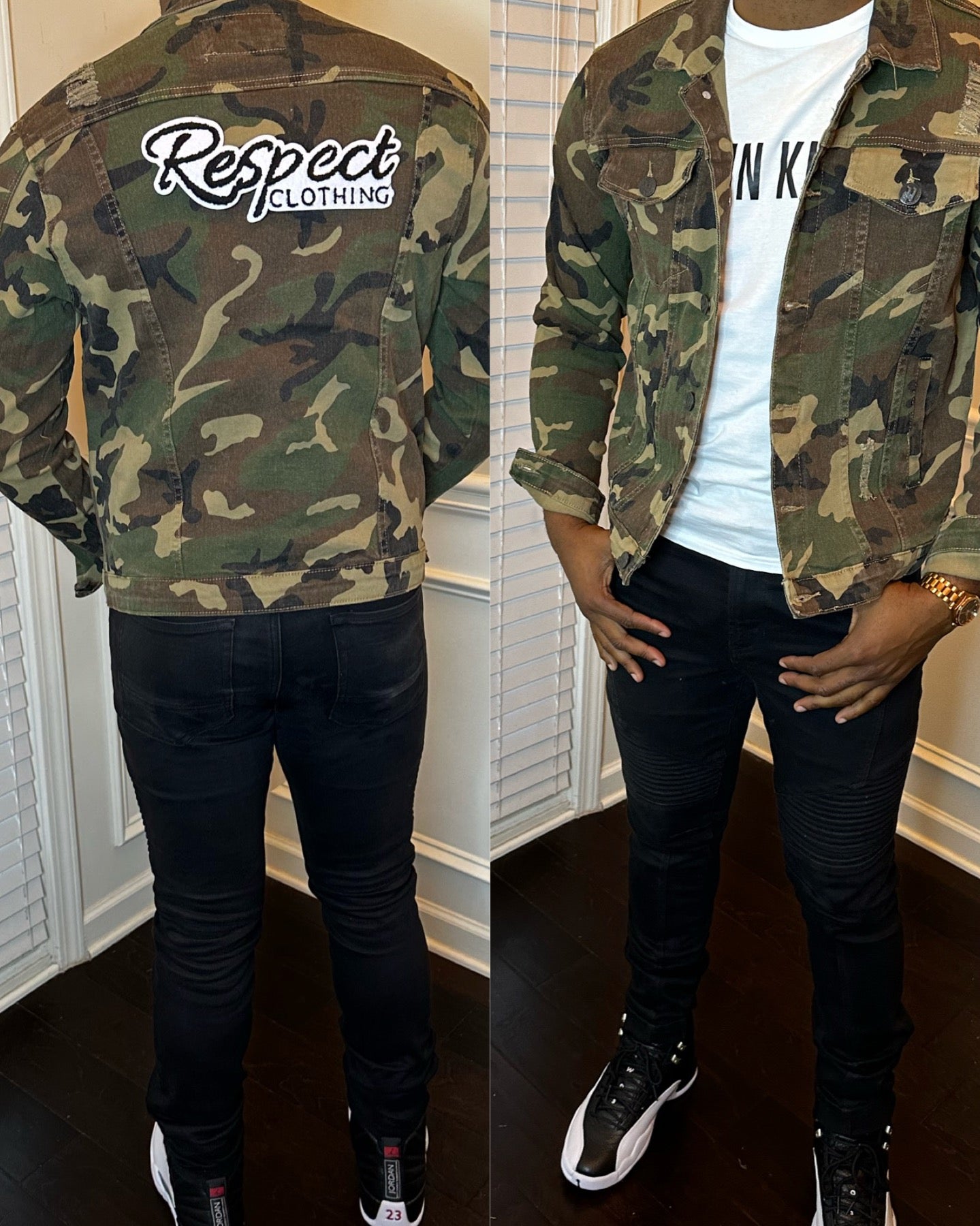Respect Clothing Patch Camo Jacket