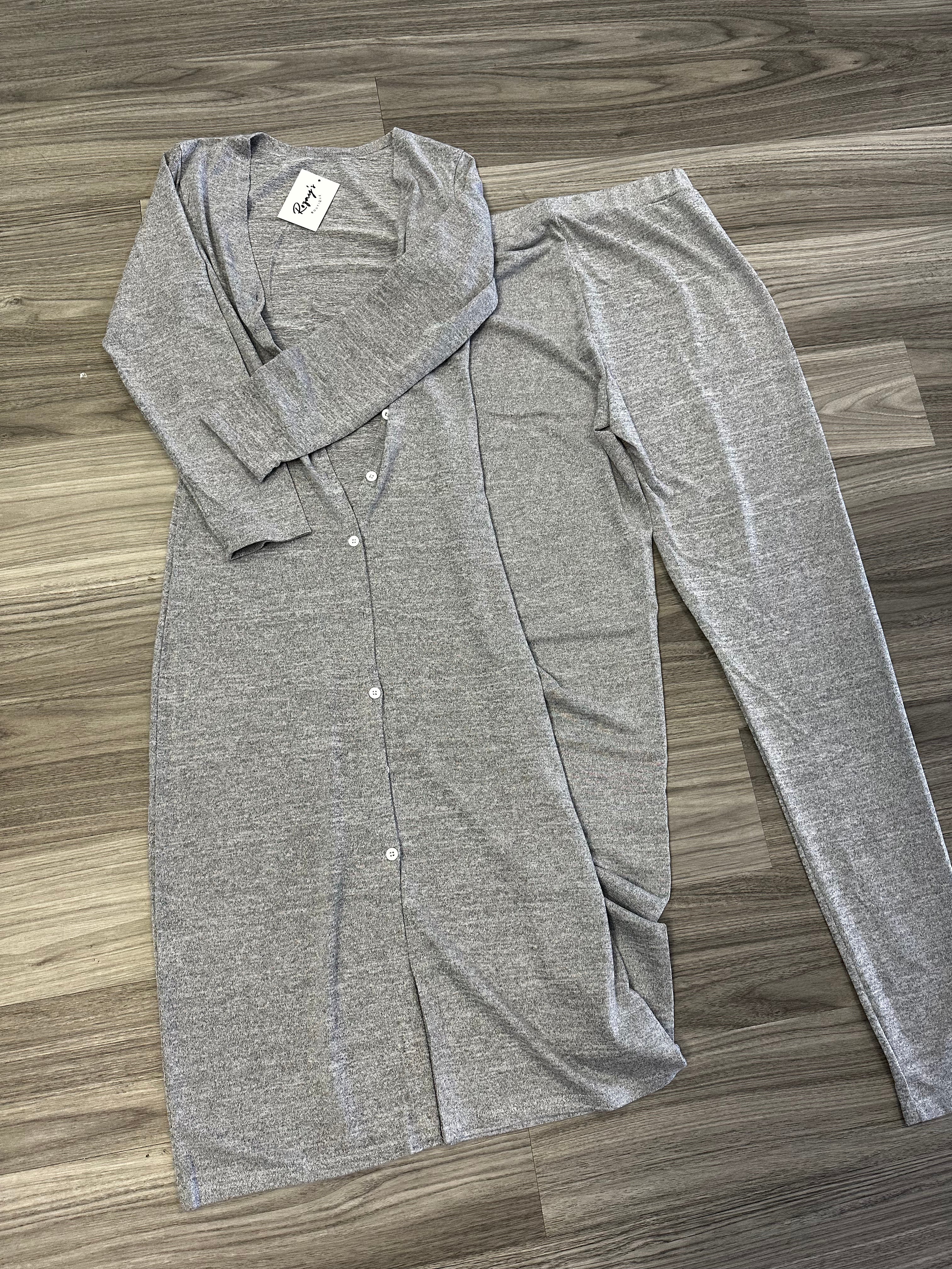 Cardigan 2pc Set (Grey)