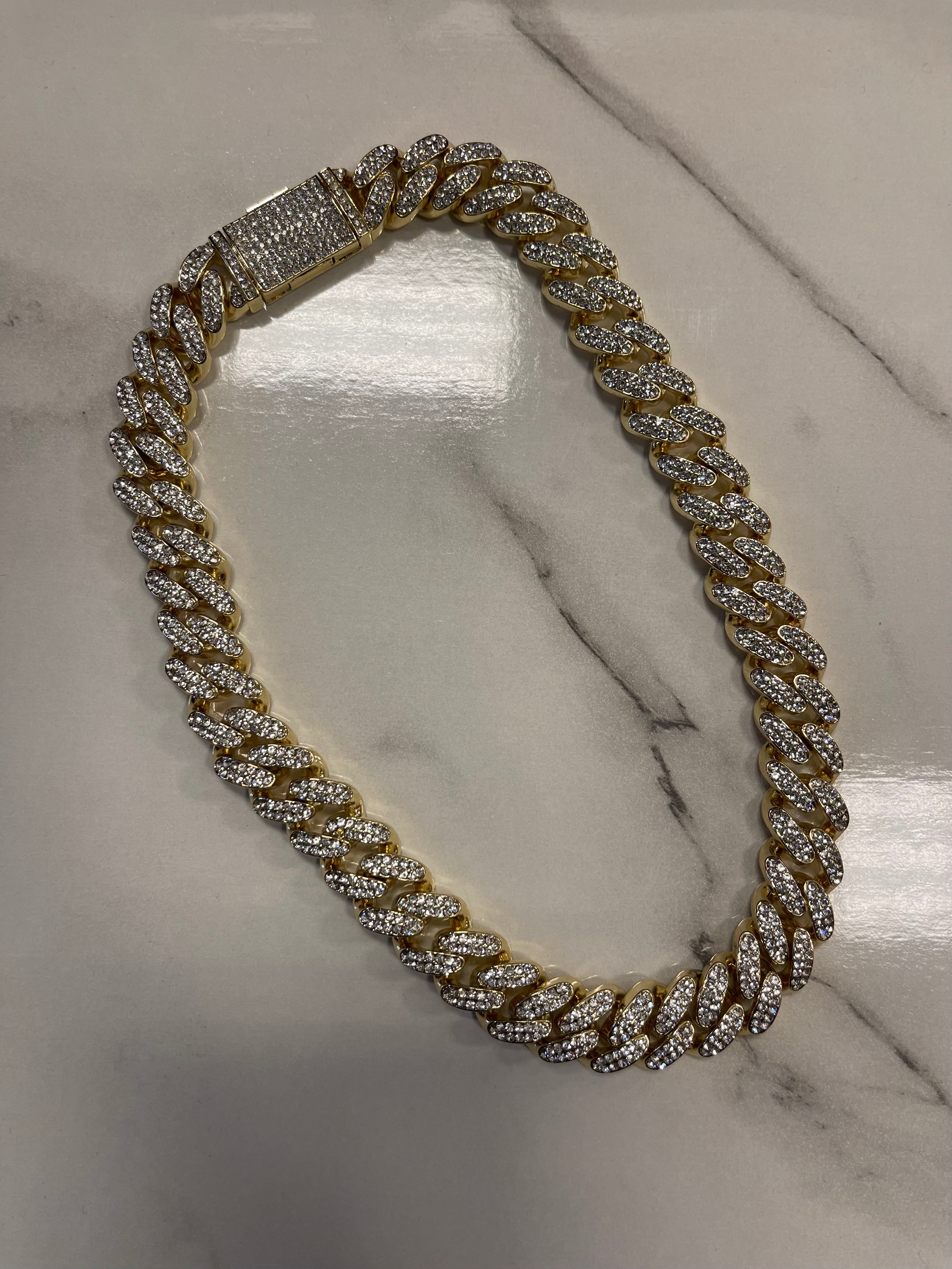 Cuban Link Chain-18” (Gold)  cuban gold chain  cuban chain necklace  mens cuban link chain  gold cuban link chain  18 inch cuban link chain  mens cuban link chain 18  18 inch gold cuban chain